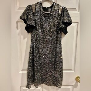 Vince Camuto Black and silver Sequin Dress. NWOT Stunning! Size 8